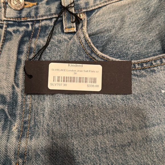 NWT SLVRLAKE London Jeans in Salt Flats Straight Leg Sz 30 - Picture 6 of 6